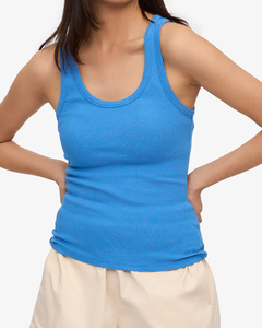 OEM Custom Logo Tank <b>Tops</b> Summer Casual Solid Plain Fitness Sleeveless Gym Tank Camisole Women Cotton Ribbed Cropped Tank <b>Tops</b> - Product Image 4