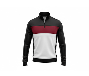 OEM Quarter Zip Athletic <b>Jacket</b> – Polyester Performance Wear for <b>Men</b> Women Youth Sportswear Quick Dry Team <b>Pullover</b> - Product Image 2