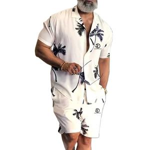 Top Tendance Meilleure Qualité Impression Numérique Sports de Plein Air Bord de Mer Vacances Street Ventilation Hommes Shorts et Chemise Ensemble - Product Image 1