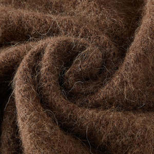 Pull en mohair tricoté pour homme, couleur unie, épais, chaud pour l'hiver, col rond, manches longues, marron 2027 - Product Image 6