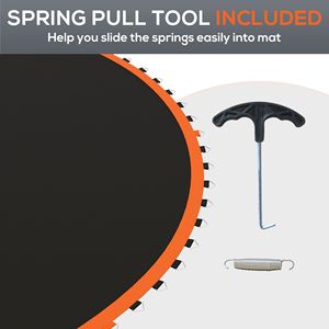 Tappeto di ricambio arancione per trampolino 12/14 con ganci a V 72/80 e molle da 5,5 pollici, compatibile con vari modelli - Product Image 5