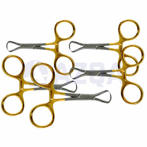 Pinza para Toallas Backhaus de Acero Inoxidable de Calidad Premium, 3.5 Pulgadas, Dorado, Diseño Personalizado, Pinzas Quirúrgicas Veterinarias - Product Image 2
