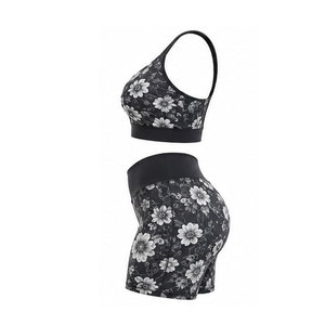 Conjunto Deportivo Personalizado sin Costuras para Mujer, Ropa Deportiva Elástica para Entrenamiento Físico, Ropa Deportiva Activa de Dos Piezas - Product Image 6