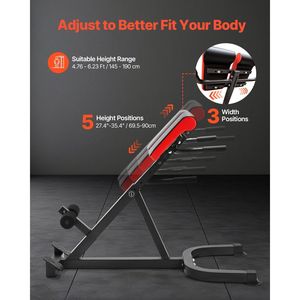 Banco de Hiperextensión Multifuncional Ajustable de 300 Libras, Silla Romana para Ejercicios de Glúteos y Isquiotibiales - Product Image 4