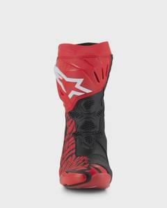 Bottes de moto Super R-Tech pour homme, à la cheville, rouge et noir, synthétiques, fermeture éclair, respirantes, toutes saisons - Product Image 4