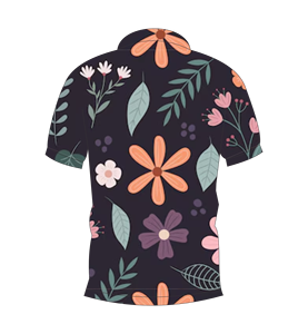 เสื้อโปโลพิมพ์ลายดอกไม้สีเข้มสำหรับผู้ชาย แขนสั้น สวมใส่สบาย ระบายอากาศได้ดี เหมาะสำหรับฤดูร้อน แฟชั่นเสื้อกอล์ฟ - Product Image 5