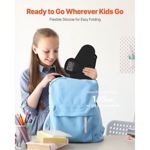 Ensemble de batterie électrique pour débutants et enfants 7-Pad avec pédales de prise casque et haut-parleur pour la pratique de la musique - Product Image 5