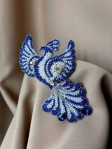 Premium Quality MD HANDICRAFTS Model MD-9635 Handmade Embroidery Beaded Brooch for Unisex Gift and Personal Style - Product Image 5