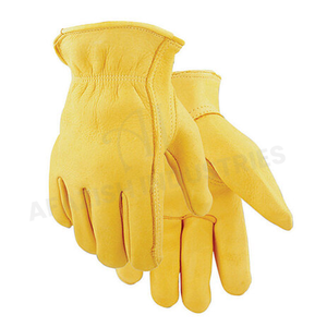 Guantes de Seguridad HOLY SIGNS INTERNATIONAL HSI-WG-0018, Amarillos, de Cuero Dividido, Resistentes, con Doble Palma, Transpirables y Cómodos, Venta al Por Mayor - Product Image 6