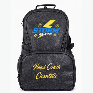 Diseña tus Propias Mochilas Personalizadas con Brillo, Mochila Azul de Poliéster con Logotipo Frontal, Estilo Adulto, para Equipos de Baile, Animación, Adolescentes y Adultos - Product Image 5