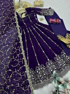 Trendy Stylish Long Length Anarkali Suit for Women Includes Dupatta Wedding Dresses Anarkali Gown - Product Image 3