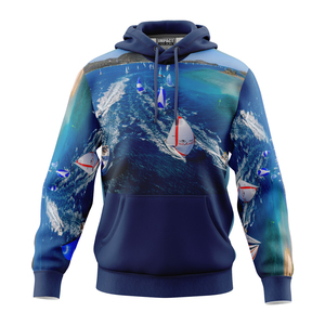 Sudadera con capucha de punto grueso vintage de manga regular, estilo casual, oversize, con estampado de baloncesto, bordada, para otoño - Product Image 1