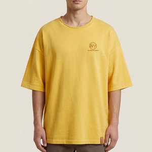 Vente directe d'usine : T-shirt homme surdimensionné avec étiquette personnalisée sur le col et plusieurs choix de couleurs pour vêtements en marque privée - Product Image 3