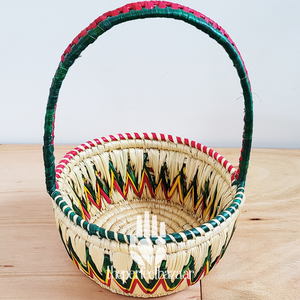 Cesta de paja vintage - Diseño mini ecológico con asa - Product Image 2