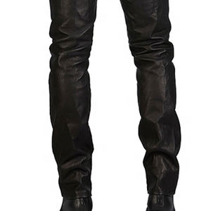 Pantalones de Cuero de Diseño para Hombre, Ropa de Moda Personalizada, OEM ODM, Pantalones de Cuero Genuino, Calidad de Fabricación Premium - Product Image 4
