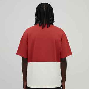 Nouveaux t-shirts homme 100% coton, style hip hop, manches courtes, color block, logo brodé personnalisé, coupe ample, streetwear. - Product Image 6