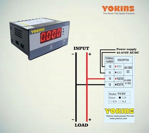Voltímetro Digital de CC Yokins Y4-DV 0-200V CC, Medición de Voltaje de CC, Medidor de Panel de 96x48mm con 1 Año de Garantía - Product Image 6