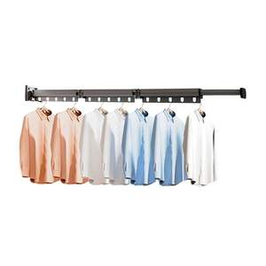 Séchoir à linge mural pliable de 127,5 cm, durable pour une utilisation intérieure et extérieure, organisateur de linge peu encombrant, cintres - Product Image 3