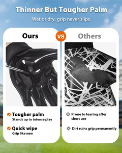 Gants de football américain Pro Grip pour receveurs, paume adhésive de haute qualité, couleur personnalisée, logo personnalisé, gants légers - Product Image 4