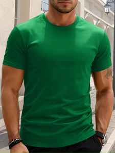 Camiseta de nuevo diseño para hombre, 100% algodón, camiseta de verano, logotipo de marca personalizable, corte ajustado, tejido transpirable, diseño estampado - Product Image 6