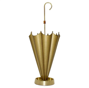 Porte-parapluie en métal avec poignée décorative, style rustique antique, pour entrée et couloir, antirouille - Product Image 5