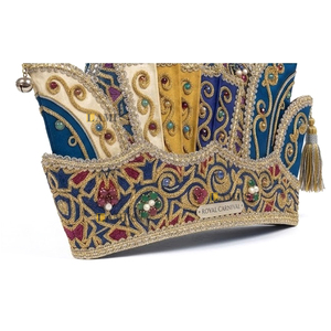 Gorra de Carnaval Tradicional al por Mayor con Borla y Bordado a Máquina para Disfraces de Carnaval - Product Image 3