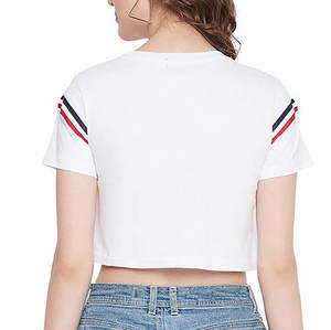 Haut court à carreaux pour femme, mode décontractée d'été, coton doux extensible, anti-UV, respirant, manches courtes - Product Image 3