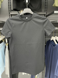 Men's Slim Fit <b>Black</b> Short Sleeve O-Neck T-<b>Shirt</b> Quick Dry Knitted Polyester Casual Solid Color <b>Compression</b> <b>Shirt</b> - Product Image 6