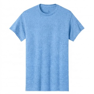 Camiseta de punto de manga corta con cuello redondo 100% algodón estilo urbano holgado transpirable - Product Image 1