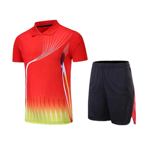 Conjunto de Uniforme de Tenis Personalizado por Sublimación para Hombre, Jersey de Bádminton Transpirable de Secado Rápido, Camiseta Deportiva de Manga Corta, Camisetas Polo - Product Image 2