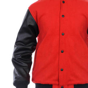 Stylish Men College Baseball <b>Jacket</b> Varsity Design Warm Woolen Body With <b>Leather</b> sleeves Outerwear for Casual <b>Winter</b> Wear - Product Image 6