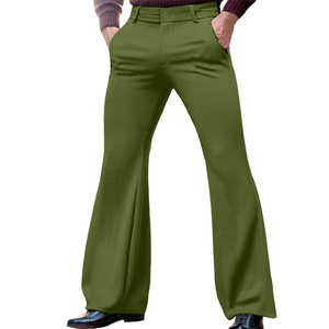 Modern Minimalist Plain Plaid Wide Trousers Men Front Pleat Detail Side Pockets Belt Loops Loose Fit Bottom - Product Image 2