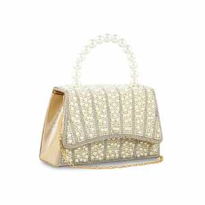 Beige <b>Bridal</b> <b>Wrap</b> Clutch P24367 - Product Image 2
