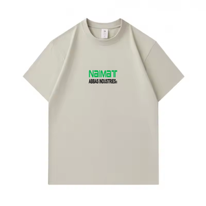 เสื้อยืดผู้ชายทรงปกติ ไหล่ตก คอกลม แขนสั้น ผ้าฝ้าย 100% สตรีทแวร์ สีพื้น เรียบง่าย ระบายอากาศได้ดี - Product Image 4