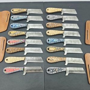 Lote al por mayor de 20 cuchillos de vaquero de acero de Damasco con mangos de madera Pakka, espiga completa, hojas fijas de 7 pulgadas, cuchillo de ranchero - Product Image 3