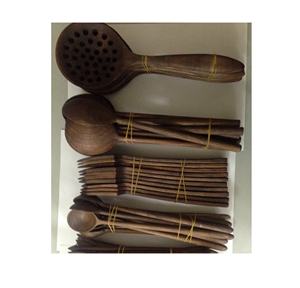 Juego de espátula de mezcla de madera de Acacia Vintage de 28x7,5 cm, cubiertos de mango largo, utensilios para el hogar y el restaurante, utensilios de cocina - Product Image 2