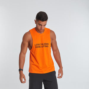 Camisetas sin Mangas Color Naranja para Hombre, Más Vendidas, Tejido de Alta Calidad, 100% Algodón, Secado Rápido, Lavables a Máquina, Transpirables, Colección de Verano - Product Image 5