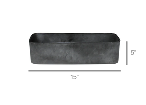 Gran oferta, macetas de Metal decorativas de Metal galvanizado rectangular, macetas de base plana para interiores y exteriores, macetas para flores - Product Image 4