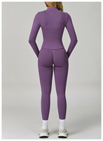Mono deportivo de yoga sin costuras para mujer, talla grande, cuello redondo, efecto adelgazante en la cintura, secado rápido, largo completo, color liso