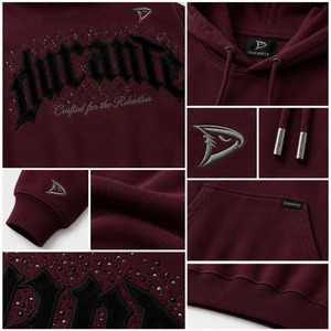 เสื้อฮู้ดดี้โอเวอร์ไซส์คุณภาพสูง ผ้าฟลีซเนื้อนุ่ม กันน้ำ เป็นมิตรกับสิ่งแวดล้อม ผลิตจากโพลีเอสเตอร์/คอตตอนผสม ขายส่ง รับผลิตตามแบบ สำหรับผู้ชาย - Product Image 6