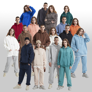 Sudaderas unisex de gran tamaño de algodón con logotipo personalizado de lana pesada en blanco liso de alta calidad OEM sudaderas con capucha lisas para hombre - Product Image 2