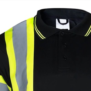T-shirt de sécurité personnalisé en polyester imperméable et réfléchissant à haute visibilité, manches courtes, col rond, vêtements de travail - Product Image 6