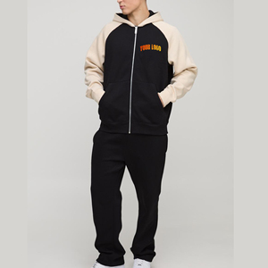 Conjunto de Sudadera con Capucha para Hombre, Color Sólido, Felpa de Algodón, Transpirable, Ropa Urbana de Invierno con Logotipo Estampado en la Parte Delantera - Product Image 4