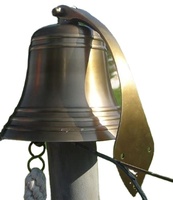Calvin Artisanat Nautique Antique Navire Cloche En Laiton Poli Réception Mur Montable pour La Maison École Bureau Décoration CHMN25642