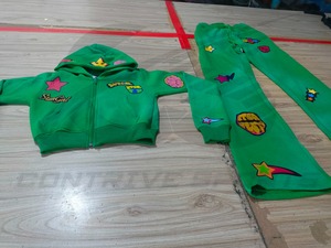 ชุดเซ็ต 2 ชิ้น เสื้อฮู้ดซิปพิมพ์ลายปักแบบวินเทจ สตรีทแวร์ สำหรับผู้หญิง  ผ้าฝ้าย 100%  ชุดวอร์ม - Product Image 4