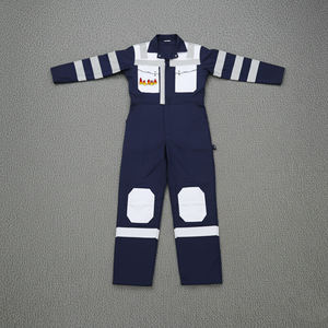 Heavy Duty Industrial Workwear Coverall Safety Uniform with Reflective <b>Strips</b> and Multiple Pockets - Product Image 1