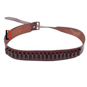Bandolier en cuir de vachette avec design bandoulière pour cartouches de fusil de chasse - Product Image 5