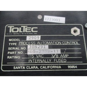 TOLTEC PAC-2909 <b>TIMER</b>, TOLTEC TEMP CONTROL - Trusted Global Legacy Semiconductor Equipment and Parts at - Product Image 6