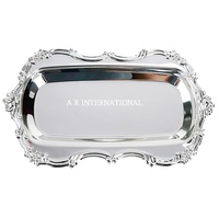 Plateau à Bijoux Vintage en Acier Inoxydable, Organisateur de Parfums, Compatible Lave-Vaisselle, Idéal pour Accessoires de Photographie de Mariage