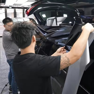 Glossy <b>Black</b> PVC Car <b>Wrap</b> PPF Paint Protection Film 7.5mil Thickness 3-Year Warranty Scratch-Resistant Piano <b>Black</b> - Product Image 3